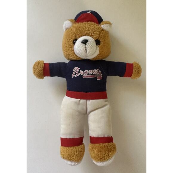 Vintage MLB Atlanta Braves 12" Plush Teddy Bear Play By Play - Picture 2 of 5